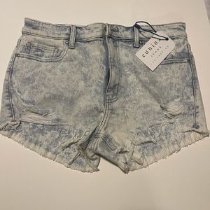 Large denim shorts